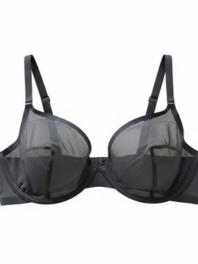 CUUP The Plunge Sheer Mesh Bra 38E Comfortable Breathable